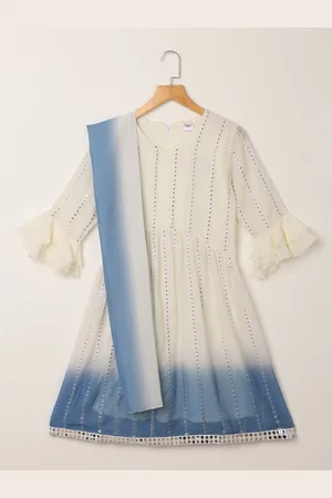 V-Mart Girls Regular Kurti with Palazzos & With Dupatta