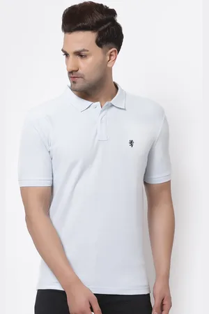Red Tape Men Blue Polo Collar Pure Cotton T-shirt