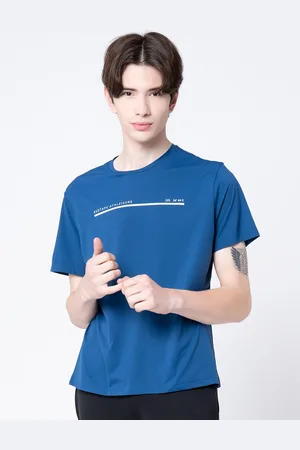Red Tape Men Blue Graphic Print Activewear T-Shirt