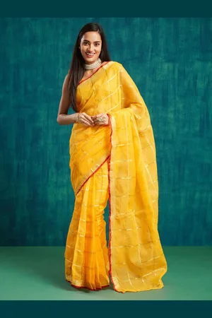Rachna Checked Zari Ready to Wear Kanjeevaram Saree