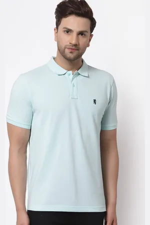 Red Tape Men Blue Polo Collar Cotton T-shirt