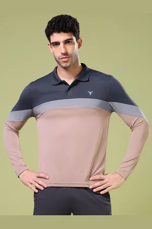 TECHNOSPORT Men Polo Collar Anti Static Slim Fit T-shirt