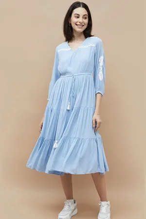 Colour Me By Melange Women Fit & Flare Midi Dress