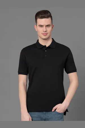Red Tape Men Polo Collar Pure Cotton Applique T-shirt