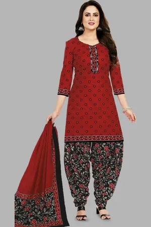 Miraan Floral Printed Pure Cotton Unstitched Dress Material