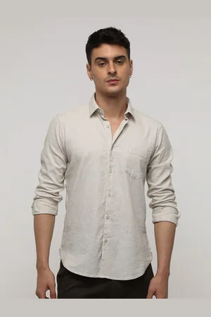 Crocodile Men India Slim Spread Collar Striped Cotton Slim Fit Casual Shirt