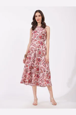 FableStreet Women Floral Print Fit & Flare Midi Dress