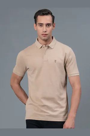 Red Tape Polo Collar Melange T-shirt