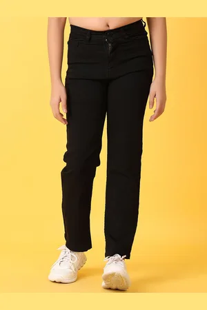 V-Mart Girls Solid Straight Fit Mid-Rise Jeans