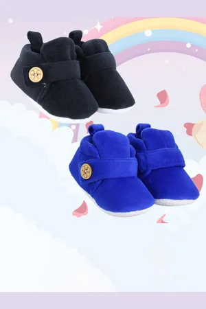 Neska Moda Kids Pack Of 2 Velvet Booties