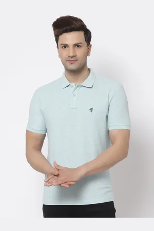 Red Tape Men Blue Polo Collar Pure Cotton T-shirt
