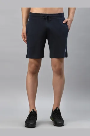 Red Tape Men Navy Blue Pure Cotton Sports Shorts