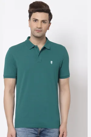 Red Tape Men Green Polo Collar Cotton T-shirt