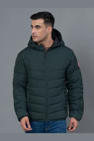 Red Tape Men Solid Hooded Padded Jacket