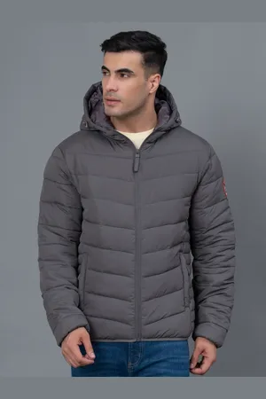 Red Tape Men Solid Hooded Padded Jacket