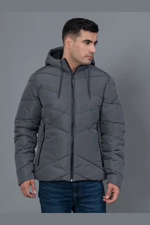 Red Tape Men Solid Hooded Padded Jacket