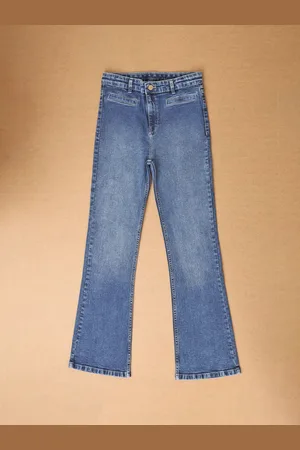 V-Mart Girls Bootcut Light Fade Stretchable Jeans