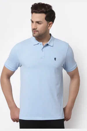 Red Tape Men Blue Polo Collar Cotton T-shirt
