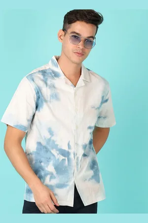 V-Mart Men Cuban Collar Dyed Casual Shirt