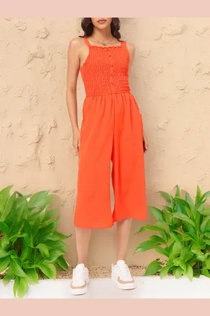 DressBerry Sunset Styles Smocked Culotte Jumpsuit