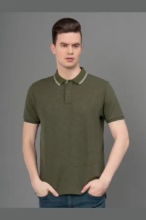 Red Tape Self Design Stretch Structured Polo T-Shirt