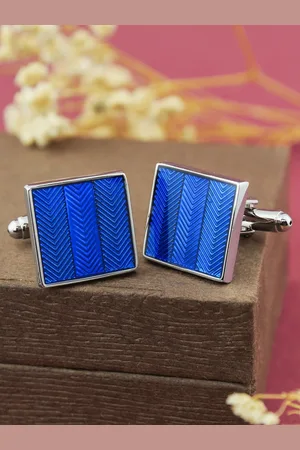 PELUCHE Blue Solid Cufflink