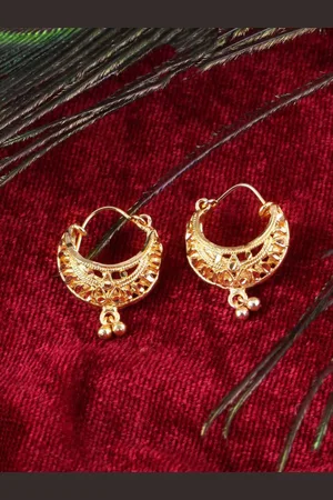 DIVASTRI Set Of 2 Gold-Plated Circular Hoop Earrings