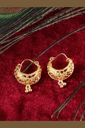 DIVASTRI Set Of 2 Gold-Plated Circular Hoop Earrings