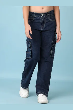 V-Mart Girls Cotton Regular Fit Low Distress Stretchable Jeans