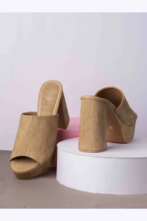 Inc 5 Women Solid Party Wear Block Heel Sandals