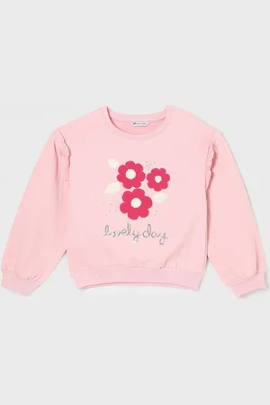 Lifestyle Girls Graphic Printed Cotton Sweatshirt