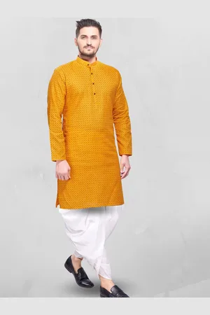 SHIWAM ETHNIX Polka Dots Printed Straight Kurta with Dhoti Pants