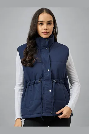Club York Women Mock Collar Solid Casual Padded Jacket