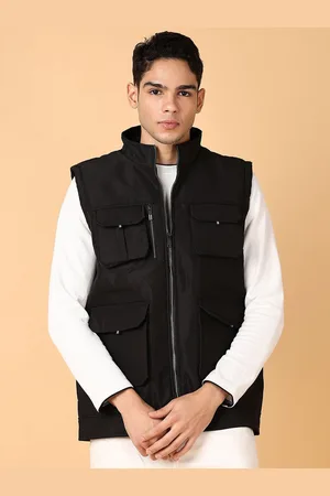 V-Mart Men Mock Collar Solid Cotton Casual Bomber Jacket