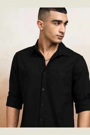 Ketch Men Cotton Linen Solid Casual Shirt