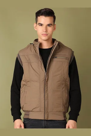 V-Mart Men Hooded Solid Cotton Casual Bomber Jacket