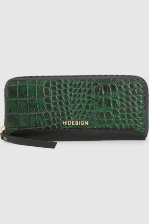 Hidesign Women Animal Textured Leather Zip Around Wallet