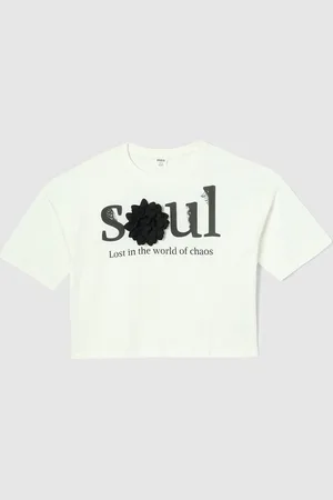 Max Collection Girls Typography Printed Round Neck Cotton T-shirt