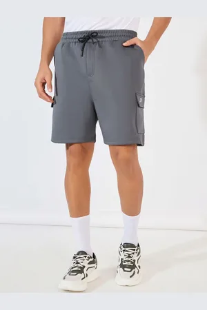 Styli Men Solid Cargo Fit Scuba Shorts