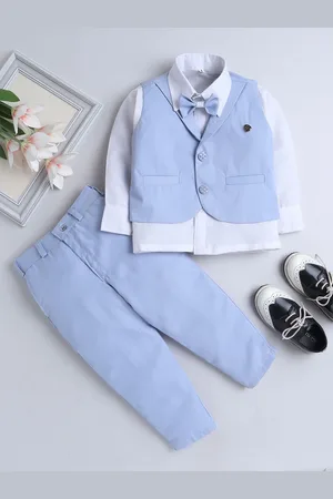 BAESD Boys Notched Lapel Single-Breasted 3-Piece Suit Set