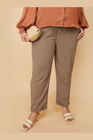 Max Collection Women Cotton Plus size Regular Trousers