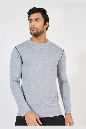 Styli Men Long Sleeve Reflective Logo Compression Activewear T-Shirt