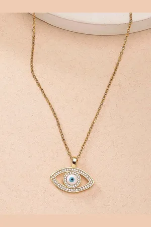 karatcart Gold-Plated Contemporary Pendants with Chains