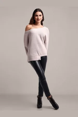 iki chic Women Cable Knit Ribbed Woollen Pullover