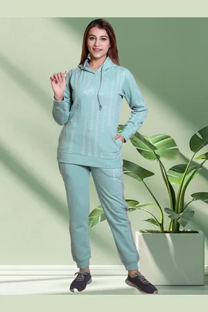 WILD WEST Women Hooded Mid-Rise Tracksuits