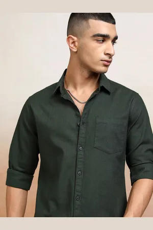Ketch Men Cotton Linen Solid Casual Shirt