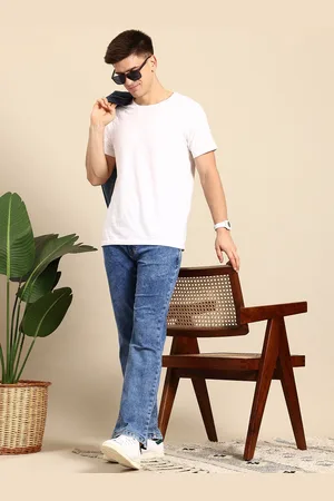 Mast & Harbour Men Stretchable Bootcut Jeans