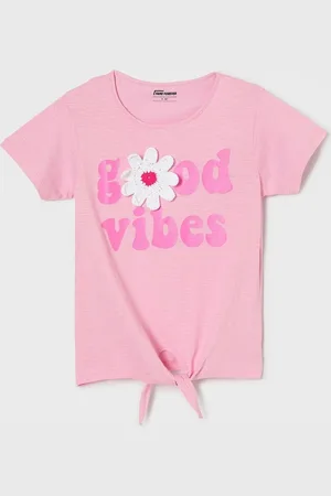 Lifestyle Girls Typography Printed Round Neck Cotton T-shirt
