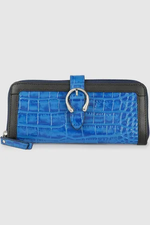 Hidesign Women Animal Textured Leather Zip Around Wallet