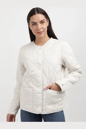 Tommy Hilfiger Women Geometric Quilted Jacket with Patchwork